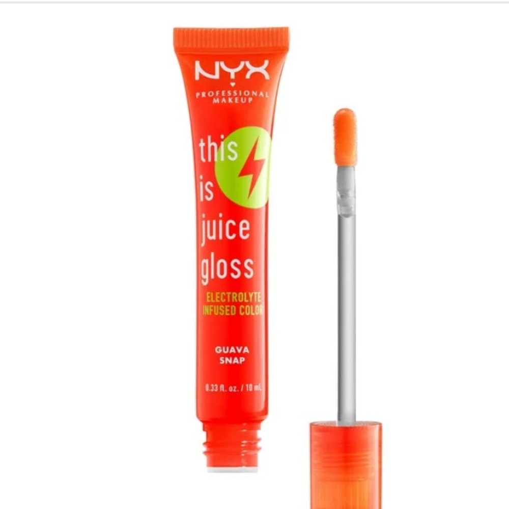 NWT NYX Cosmetics This Is Juice Lip Gloss Hydrating Electrolytes Guava Snap